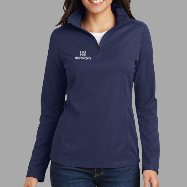 UBNS - Ladies Pinpoint Mesh 1/2 Zip Thumbnail